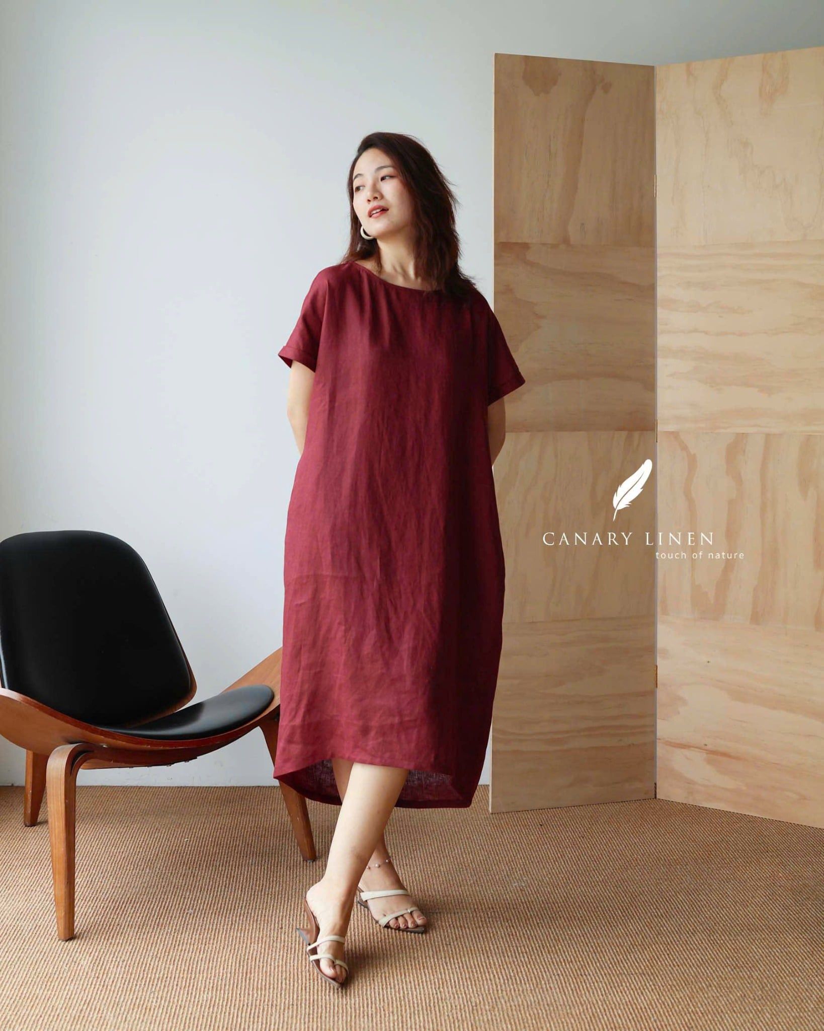  Sora Dress - Đỏ mận 