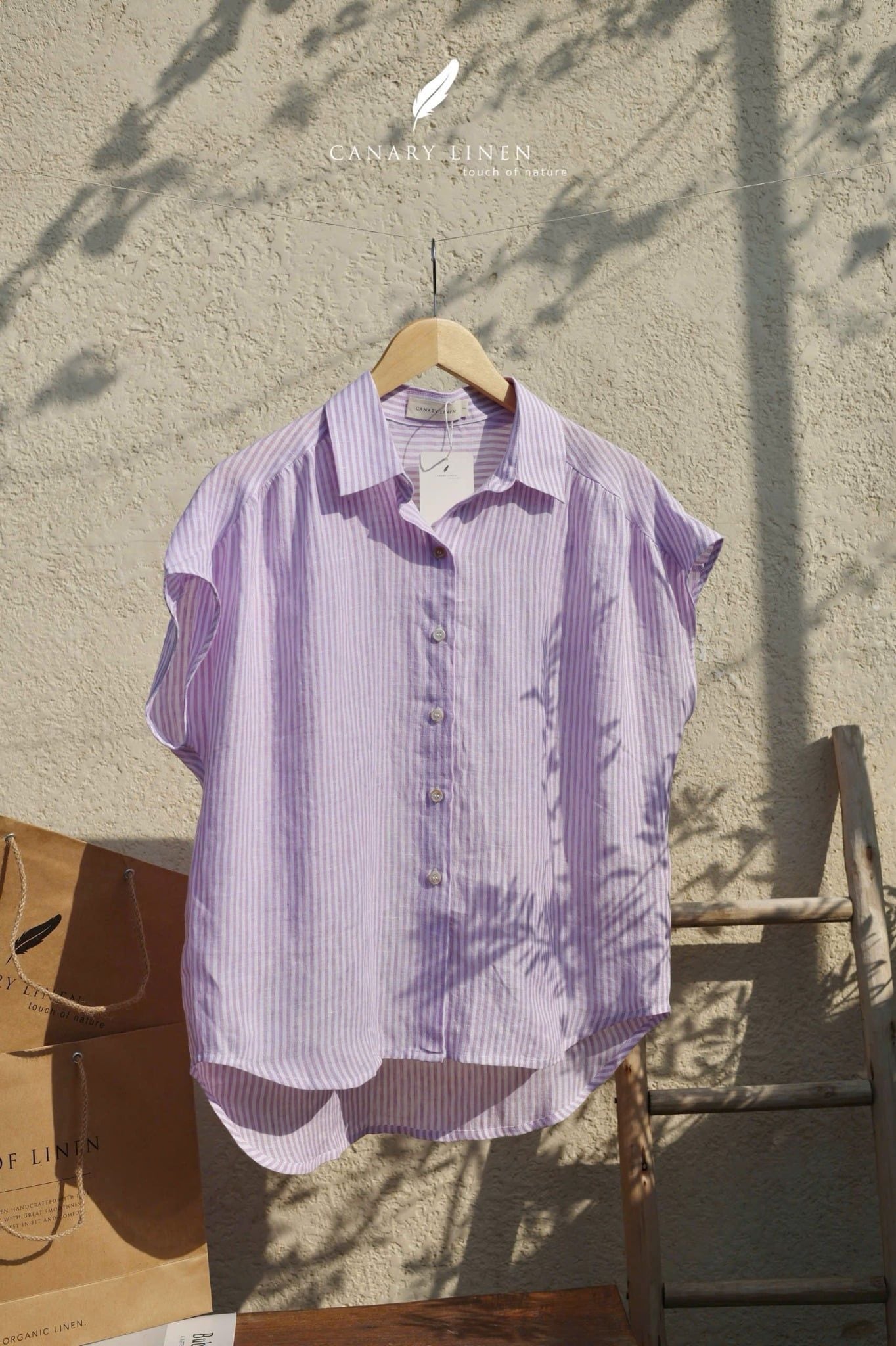  Gathie Shirt - Sọc Tím 
