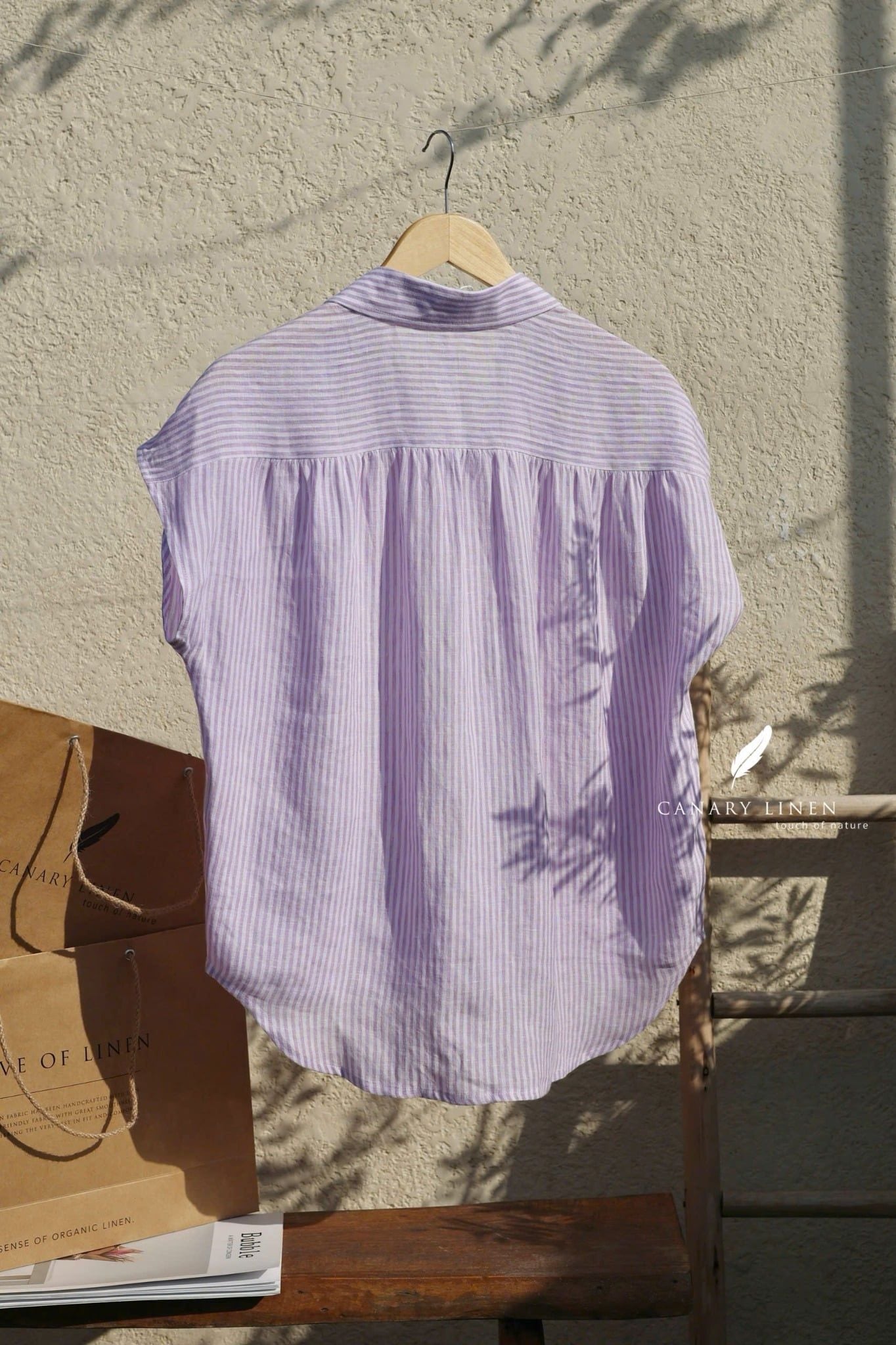  Gathie Shirt - Sọc Tím 