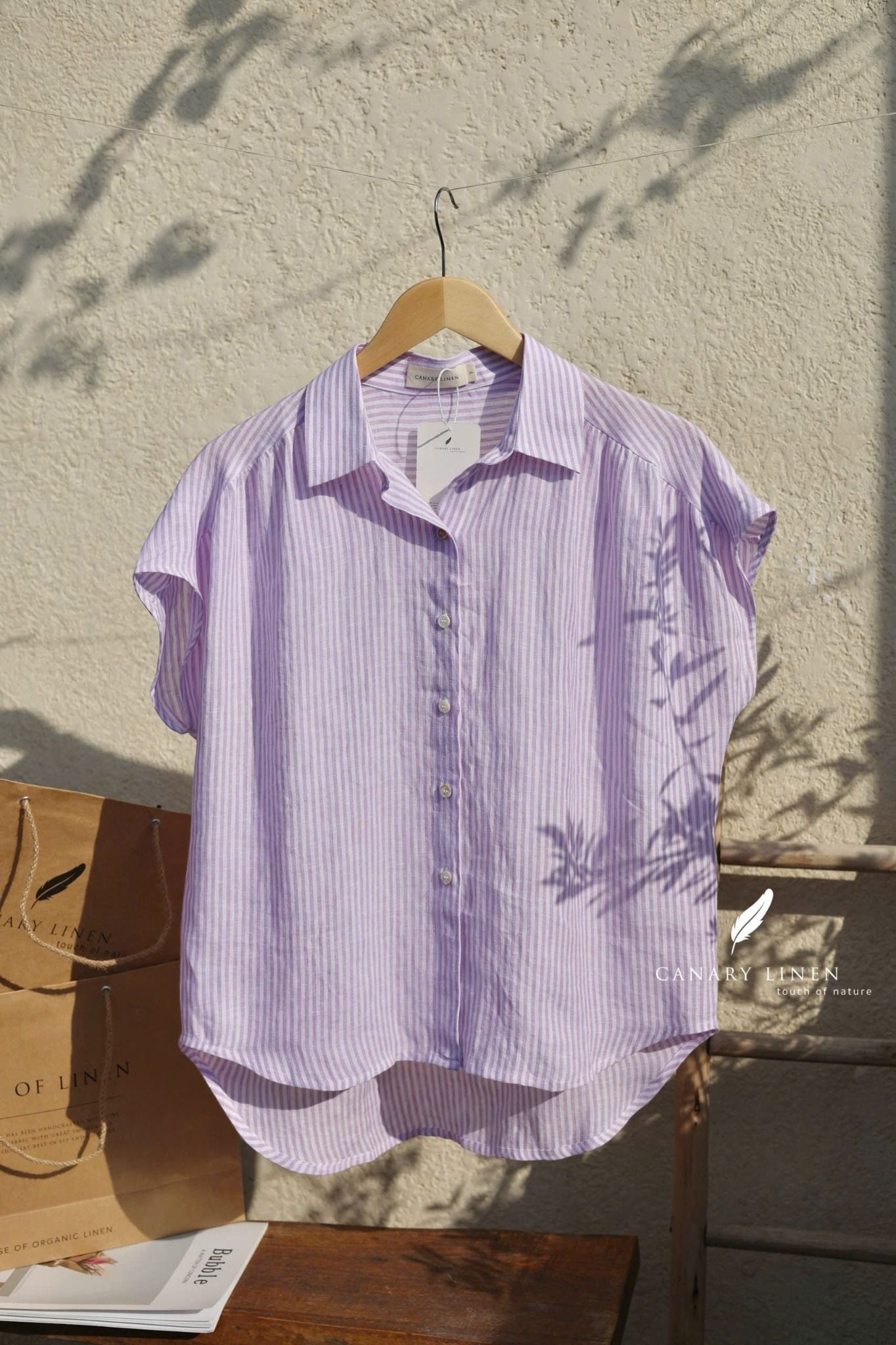  Gathie Shirt - Sọc Tím 