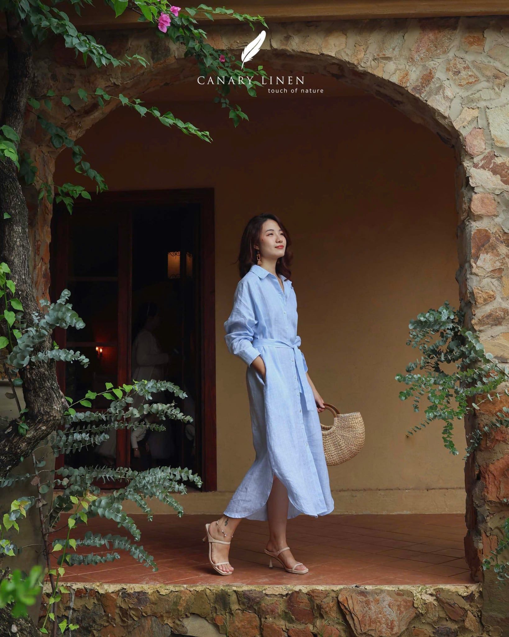  Shera Dress - Sọc xanh 