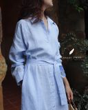  Shera Dress - Sọc xanh 