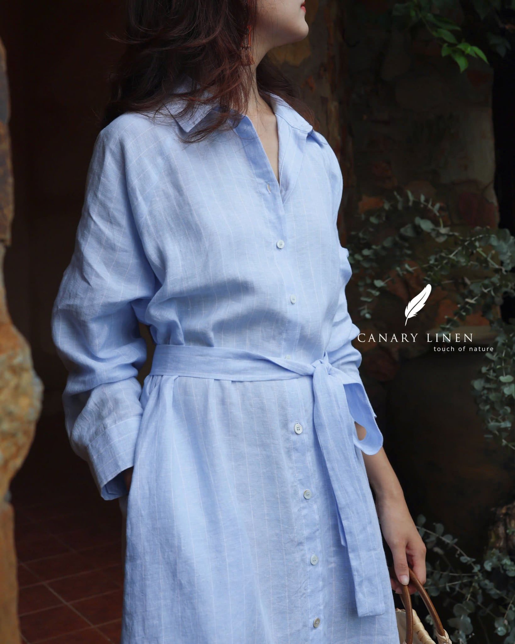  Shera Dress - Sọc xanh 