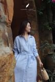  Shera Dress - Sọc xanh 