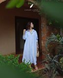  Shera Dress - Sọc xanh 