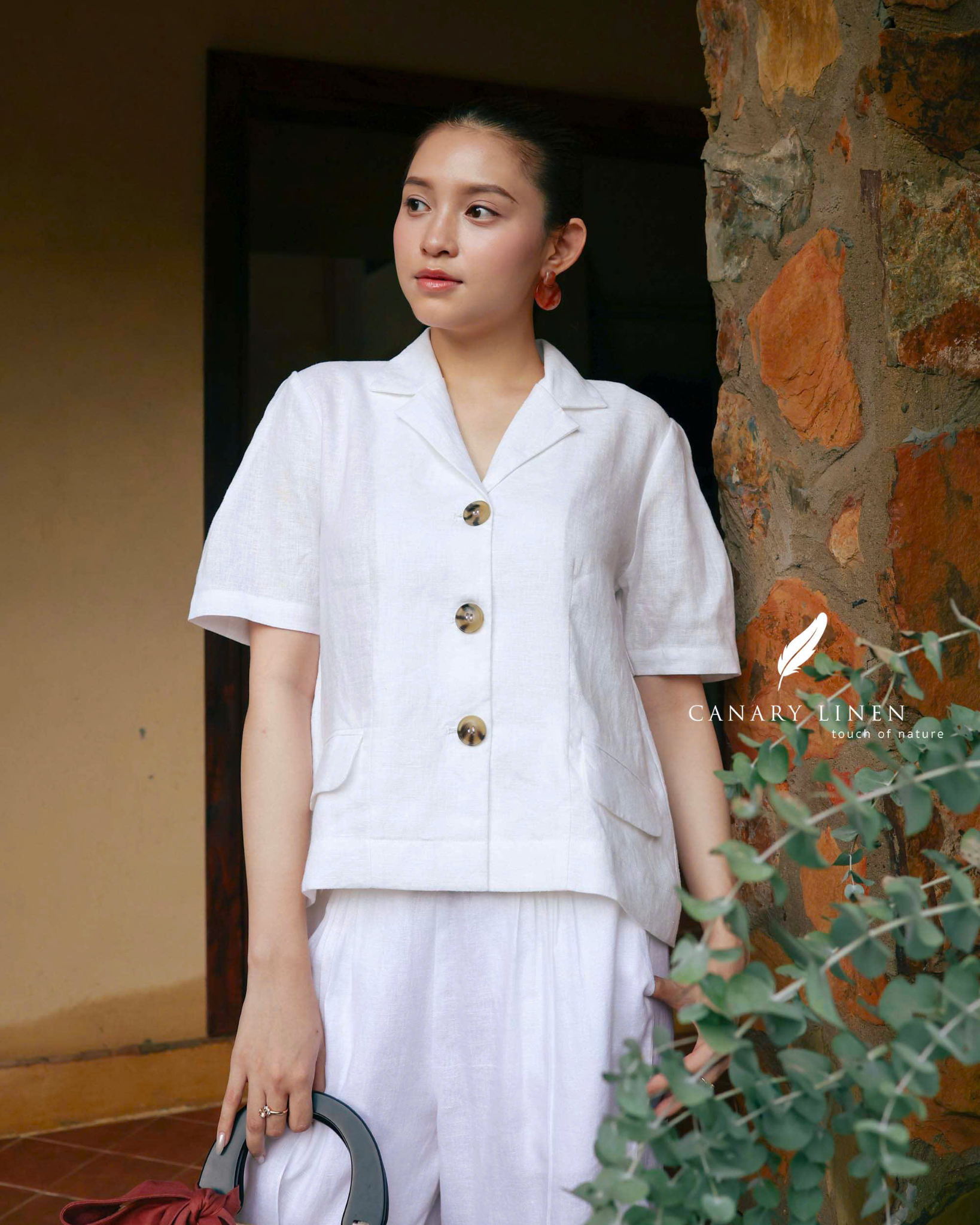 AmeriVINTAG RUSTIC LINEN JACKET ÁO KHOÁC – CANARY LINEN