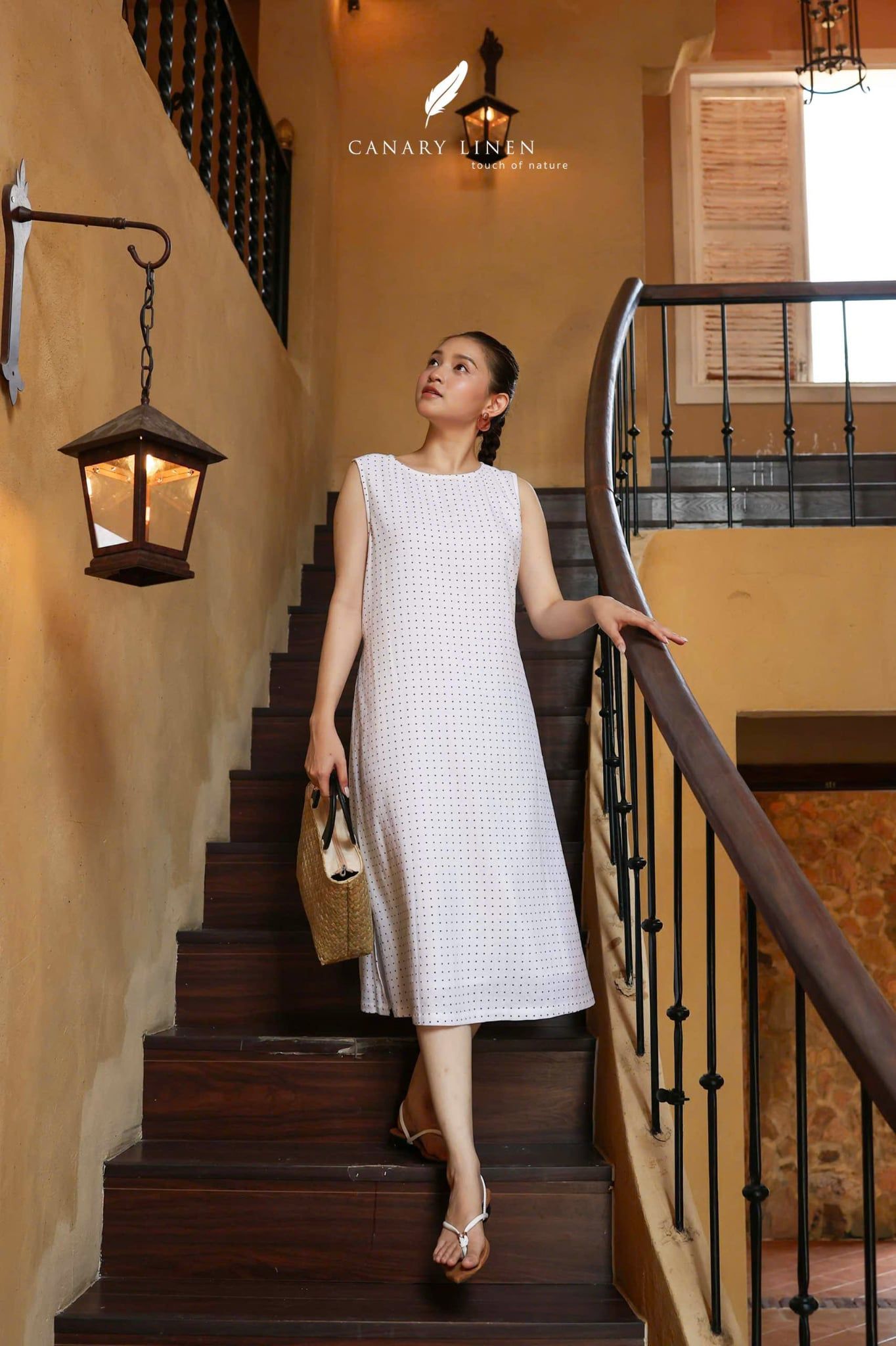  Rale Dress - Trắng chấm bi 