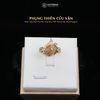  Nhẫn Vàng Phụng Thiên Cửu Vận Thạch Anh Tóc Vàng ( Kim, Thổ ) Độc Quyền Katgems 