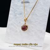  Mặt Dây Chuyền Vàng Phụng Thiên Cửu Vận Thạch Anh Tóc Đỏ ( Hỏa, Thổ ) Độc Quyền Katgems 