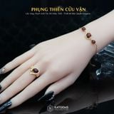  Lắc Vàng Phụng Thiên Cửu Vận Thạch Anh Tóc Đỏ ( Hỏa, Thổ ) Độc Quyền Katgems 