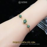  Lắc Vàng Phụng Thiên Cửu Vận Phỉ Thúy Xanh Lục (Không Kén Mệnh) Độc Quyền Katgems 