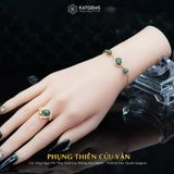  Lắc Vàng Phụng Thiên Cửu Vận Phỉ Thúy Xanh Lục (Không Kén Mệnh) Độc Quyền Katgems 