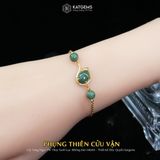 Lắc Vàng Phụng Thiên Cửu Vận Phỉ Thúy Xanh Lục (Không Kén Mệnh) Độc Quyền Katgems 