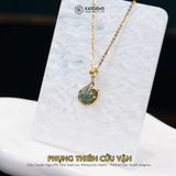  Mặt Dây Chuyền Vàng Phụng Thiên Cửu Vận Phỉ Thúy Xanh Lục (Không Kén Mệnh) Độc Quyền Katgems 