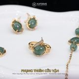  Nhẫn Vàng Phụng Thiên Cửu Vận Phỉ Thúy Xanh Lục (Không Kén Mệnh) Độc Quyền Katgems 