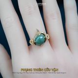  Nhẫn Vàng Phụng Thiên Cửu Vận Phỉ Thúy Xanh Lục (Không Kén Mệnh) Độc Quyền Katgems 