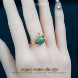  Nhẫn Vàng Phụng Thiên Cửu Vận Phỉ Thúy Xanh Lục (Không Kén Mệnh) Độc Quyền Katgems 