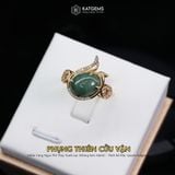  Nhẫn Vàng Phụng Thiên Cửu Vận Phỉ Thúy Xanh Lục (Không Kén Mệnh) Độc Quyền Katgems 