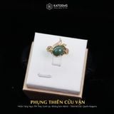  Nhẫn Vàng Phụng Thiên Cửu Vận Phỉ Thúy Xanh Lục (Không Kén Mệnh) Độc Quyền Katgems 