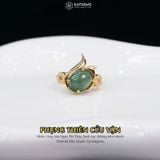  Nhẫn Vàng Phụng Thiên Cửu Vận Phỉ Thúy Xanh Lục (Không Kén Mệnh) Độc Quyền Katgems 