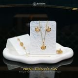  Bộ Trang Sức Vàng Phụng Thiên Cửu Vận Thạch Anh Tóc Vàng (Kim, Thổ) Độc Quyền Katgems 