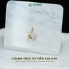  Charm Treo Túi Tiền Kim Bảo Vàng Trang Sức Thiết Kế Mặt Đá Moonstone (Kim, Thủy) 