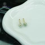  Khuyên Tai Thiết Kế Vàng Trang Sức Băng Thúy Cát Vận Ngọc Phỉ Thúy Myanmar Type A (Không Kén Mệnh) 