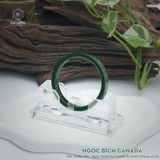  Vòng Ngọc Khối Ngọc Bích Canada Có Vân Lý Bản Vuông 10Ly Kèm Kiểm Định (Không Kén Mệnh) 