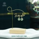  Khuyên Tai Thiết Kế Vàng Trang Sức Băng Thúy Cát Vận Ngọc Phỉ Thúy Myanmar Type A (Không Kén Mệnh) 
