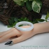  Vòng Khối Ngọc Phỉ Thúy Bạch Nguyệt Quang (Bạch Ngọc) Cao Cấp Bản Hẹ KT: 11.8 x 8.1 x 54.2 (Không Kén Mệnh) DJL G26.531 
