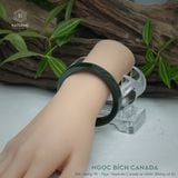  Vòng Ngọc Khối Ngọc Bích Canada Không Có Vân Lý Bản Vuông 9Ly Kèm Kiểm Định (Không Kén Mệnh) 