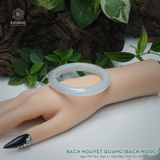  Vòng Khối Ngọc Phỉ Thúy Bạch Nguyệt Quang (Bạch Ngọc) Cao Cấp Bản Hẹ KT: 9.8 x 8 x 54.6 (Không Kén Mệnh) DJL G26.533 