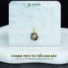  Charm Treo Túi Tiền Kim Bảo Vàng Trang Sức Thiết Kế Mặt Đá Thạch Anh Tóc Đen (Mộc, Thủy) 