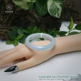  Vòng Khối Ngọc Phỉ Thúy Xuân Đới Tài (Tím Phớt Xanh) Cao Cấp Bản Hẹ KT: 11.8 x 8.1 x 55.9 (Không Kén Mệnh) DJL G25.5106 