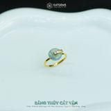  Nhẫn Thiết Kế Vàng Trang Sức Băng Thúy Cát Vận Ngọc Phỉ Thuý Myanmar Type A (Không Kén Mệnh) 