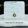  Charm Treo Túi Tiền Kim Bảo Vàng Trang Sức Thiết Kế Mặt ĐáThạch Anh Tóc Xanh (Mộc, Hỏa) 