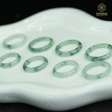  Nhẫn Ngọc Khối Phỉ Thúy Hoa Bay Chất Băng Ni Từ 15mm Đến 18mm (Không Kén Mệnh) 