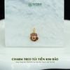  Charm Treo Túi Tiền Kim Bảo Vàng Trang Sức Thiết Kế Mặt Đá Thạch Anh Tóc Đỏ (Hỏa, Thổ) 