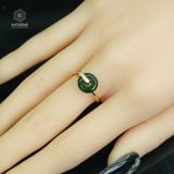  Nhẫn Thiết Kế Vàng Trang Sức Bích Điếu Cát Vận Ngọc Bích Canada (Không Kén Mệnh) Độc Quyền Katgems 