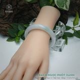  Vòng Khối Ngọc Phỉ Thúy Bạch Ngọc Phớt Xanh Cao Cấp Bản Hẹ KT: 11.8 x 7.9 x 55 (Không Kén Mệnh) DJL G25.4677 