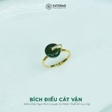  Nhẫn Thiết Kế Vàng Trang Sức Bích Điếu Cát Vận Ngọc Bích Canada (Không Kén Mệnh) Độc Quyền Katgems 