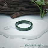  Vòng Ngọc Khối Ngọc Bích Canada Có Vân Lý Bản Vuông 10Ly Kèm Kiểm Định (Không Kén Mệnh) 