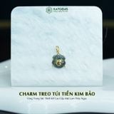  Charm Treo Túi Tiền Kim Bảo Vàng Trang Sức Thiết Kế Mặt Ngọc Lam Thủy (Không Kén Mệnh) 
