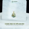  Charm Treo Túi Tiền Kim Bảo Vàng Trang Sức Thiết Kế Mặt Ngọc Phỉ Thúy Hoa Bay (Không Kén Mệnh) 