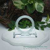  Vòng Khối Ngọc Phỉ Thúy Du Thanh Điểm Hồng Phỉ Cao Cấp Bản Đũa KT: 9.2 x 9.4 x 55.5 (Không Kén Mệnh) DJL G25.5118 