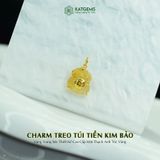  Charm Treo Túi Tiền Kim Bảo Vàng Trang Sức Thiết Kế Mặt Đá Thạch Anh Tóc Vàng (Kim, Thổ) 