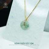  Mặt Dây Chuyền Thiết Kế Băng Thúy Cát Vận Ngọc Phỉ Thúy Myanmar Type A  (Không Kén Mệnh) 