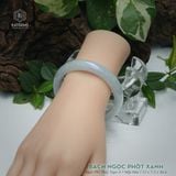  Vòng Khối Ngọc Phỉ Thúy Bạch Ngọc Phớt Xanh Cao Cấp Bản Hẹ KT: 12 x 7.5 x 56.6 (Không Kén Mệnh) DJL G25.5514 