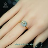  Nhẫn Thiết Kế Vàng Trang Sức Băng Thúy Cát Vận Ngọc Phỉ Thuý Myanmar Type A (Không Kén Mệnh) 