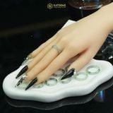  Nhẫn Ngọc Khối Phỉ Thúy Hoa Bay Chất Băng Ni Từ 15mm Đến 18mm (Không Kén Mệnh) 